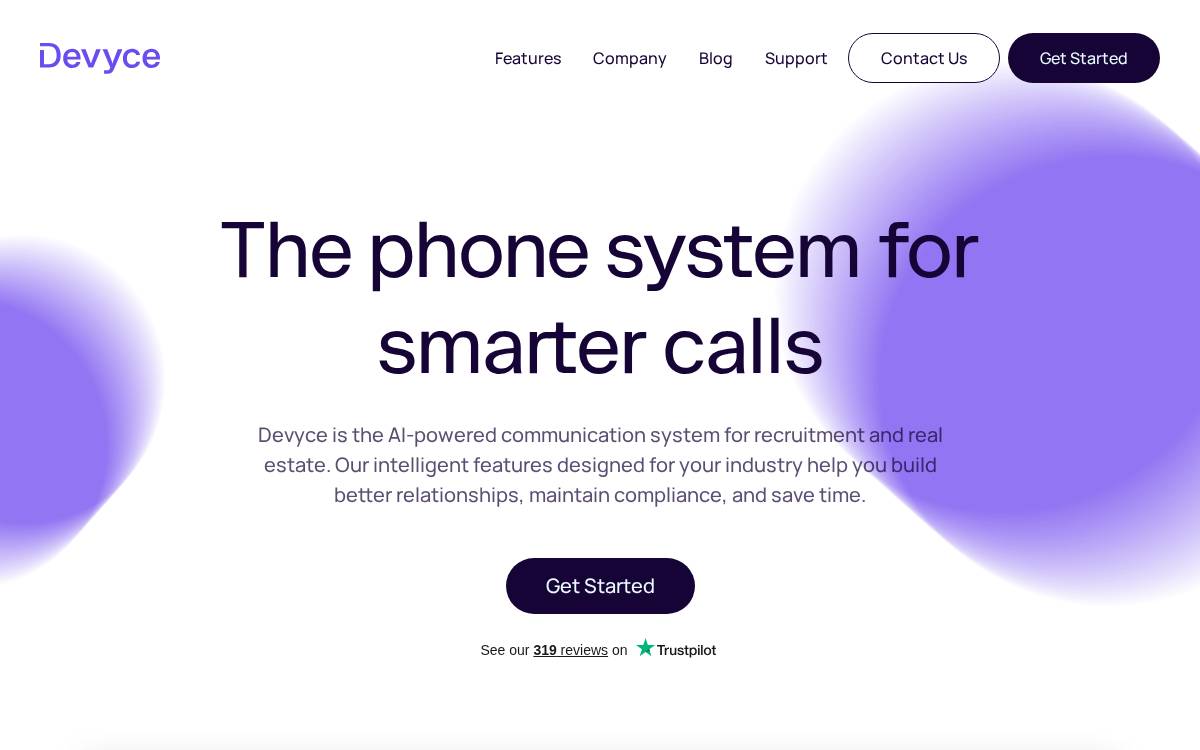 Devyce website preview