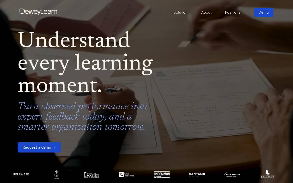 Deweylearn website preview