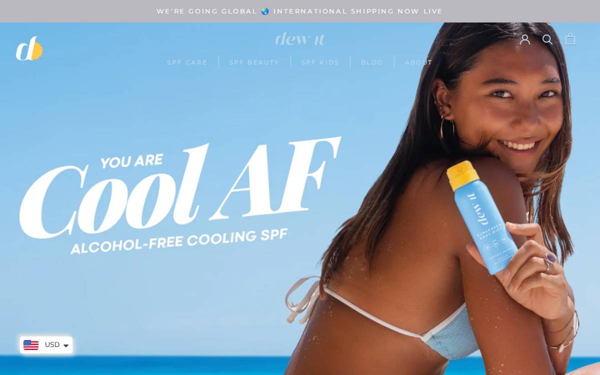 Dew It Skin website preview