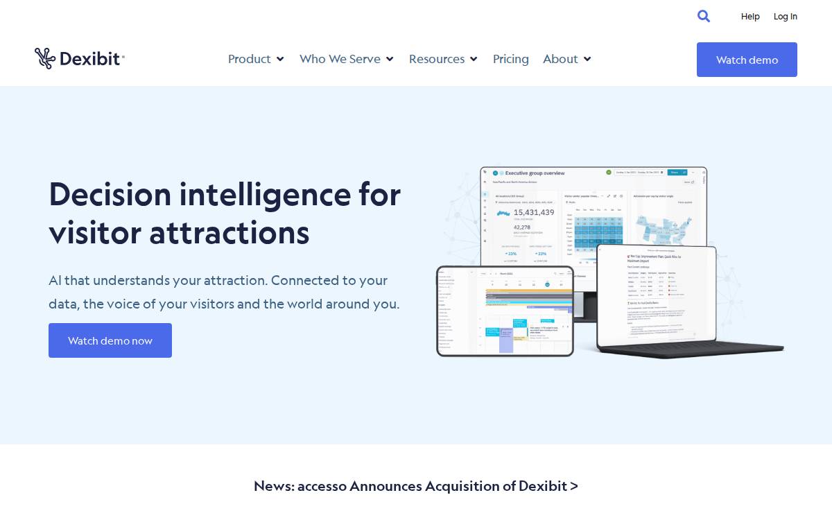 Dexibit website preview