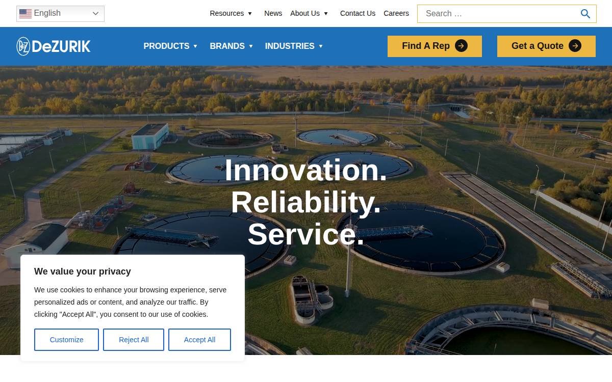 DeZurik website preview