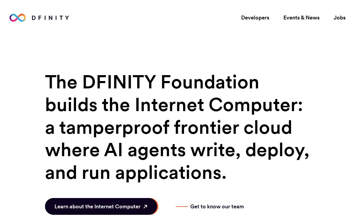 Dfinity website preview