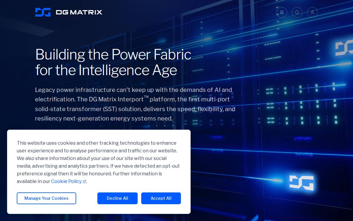 DG Matrix website preview