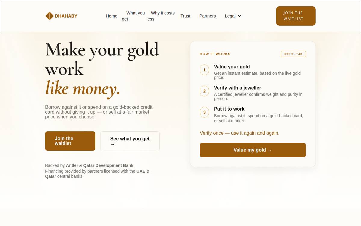 Dhahaby website preview