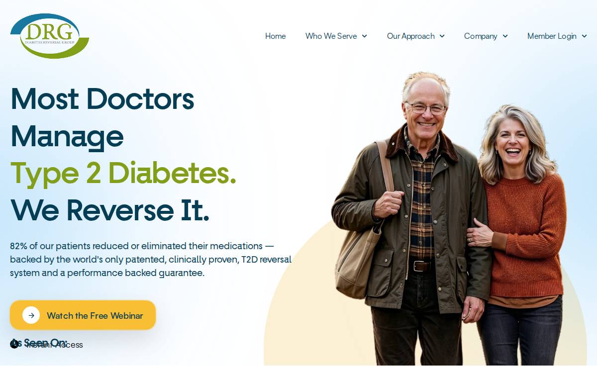 Diabetes Reversal Group website preview