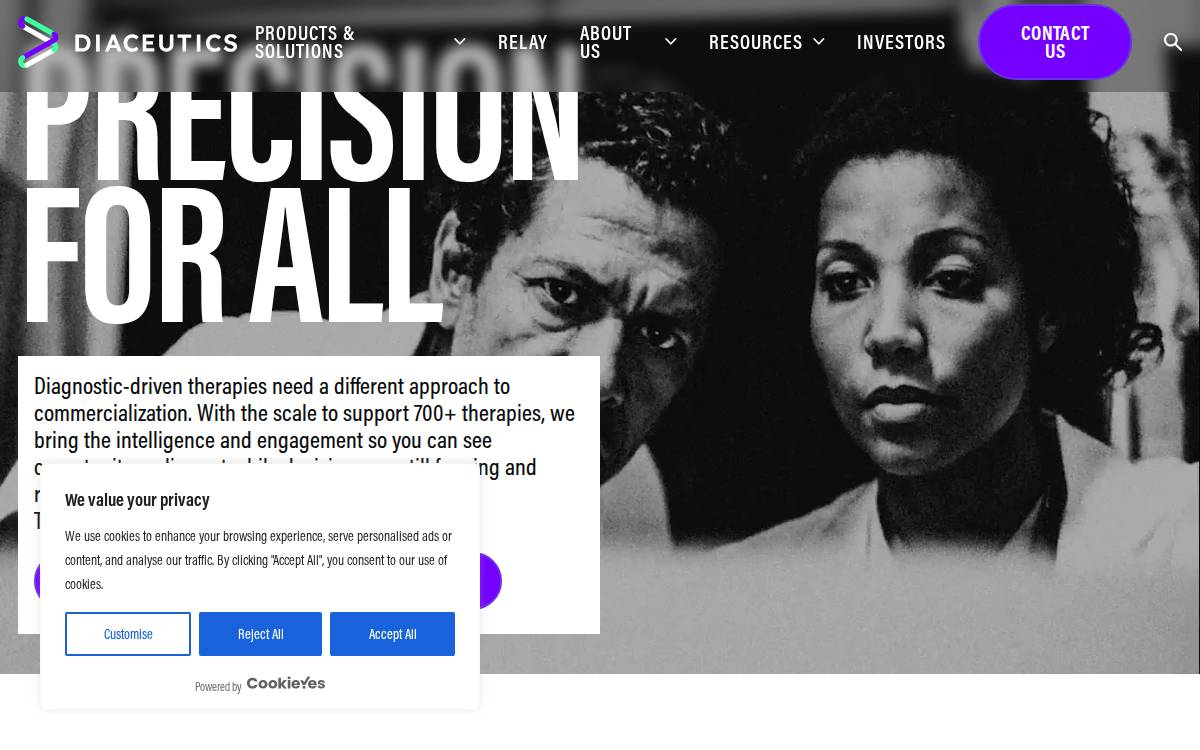 diaceutics website preview