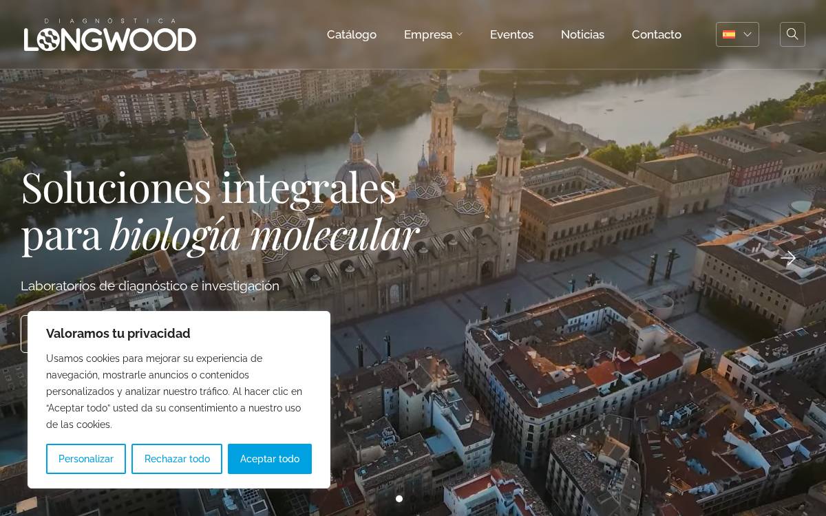 Diagnóstica Longwood website preview