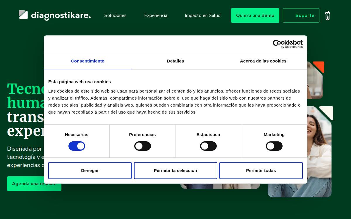 Diagnostikare website preview