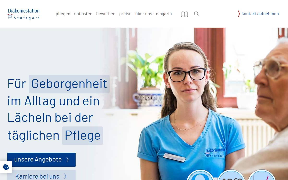 Diakoniestation Stuttgart website preview