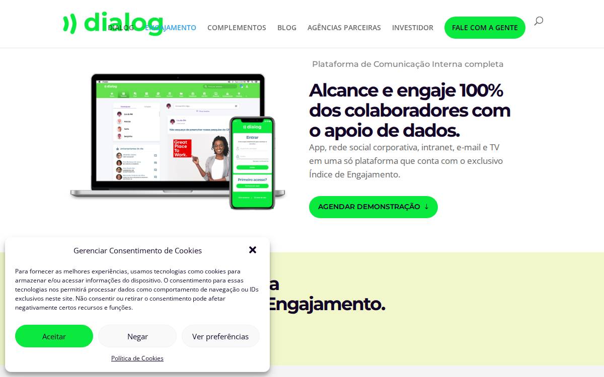 Dialog website preview