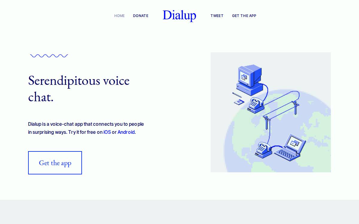 Dialup website preview