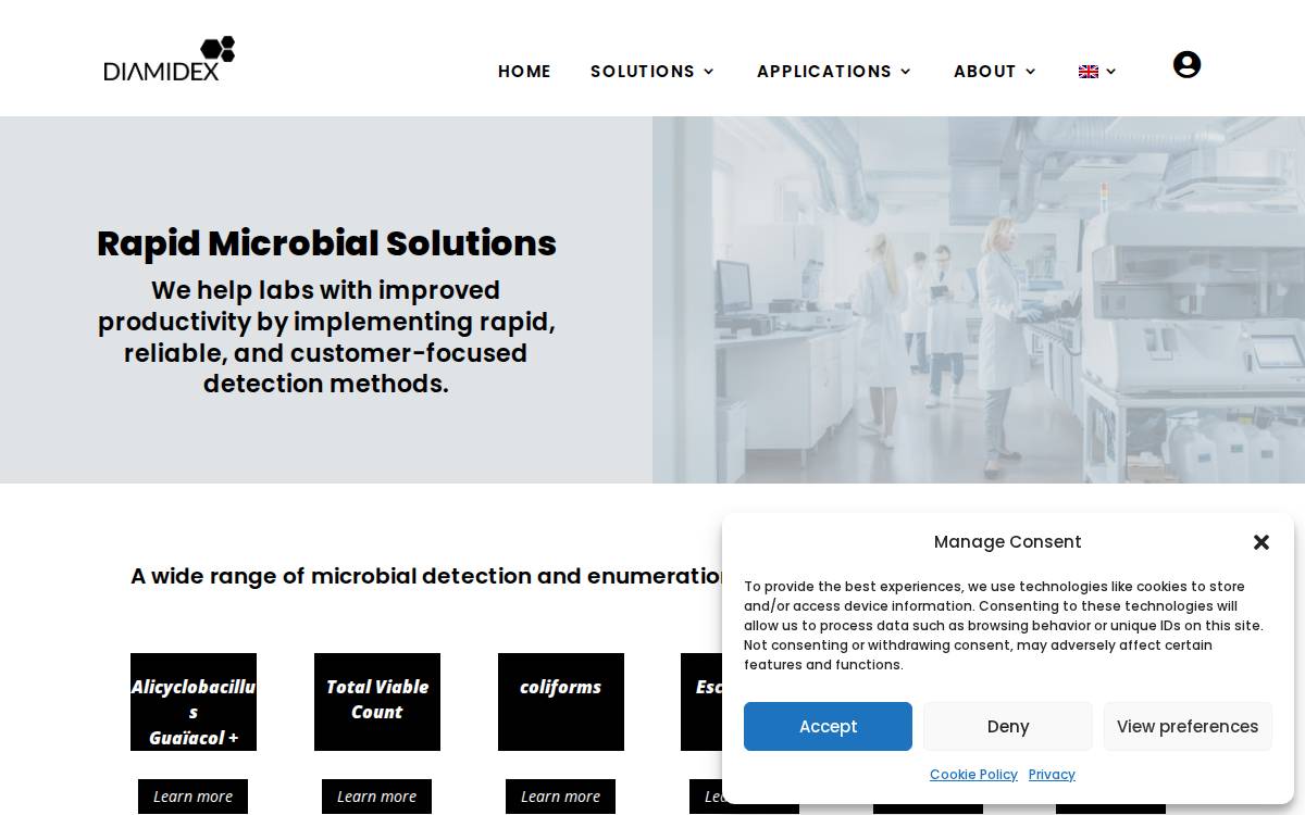 Diamidex website preview