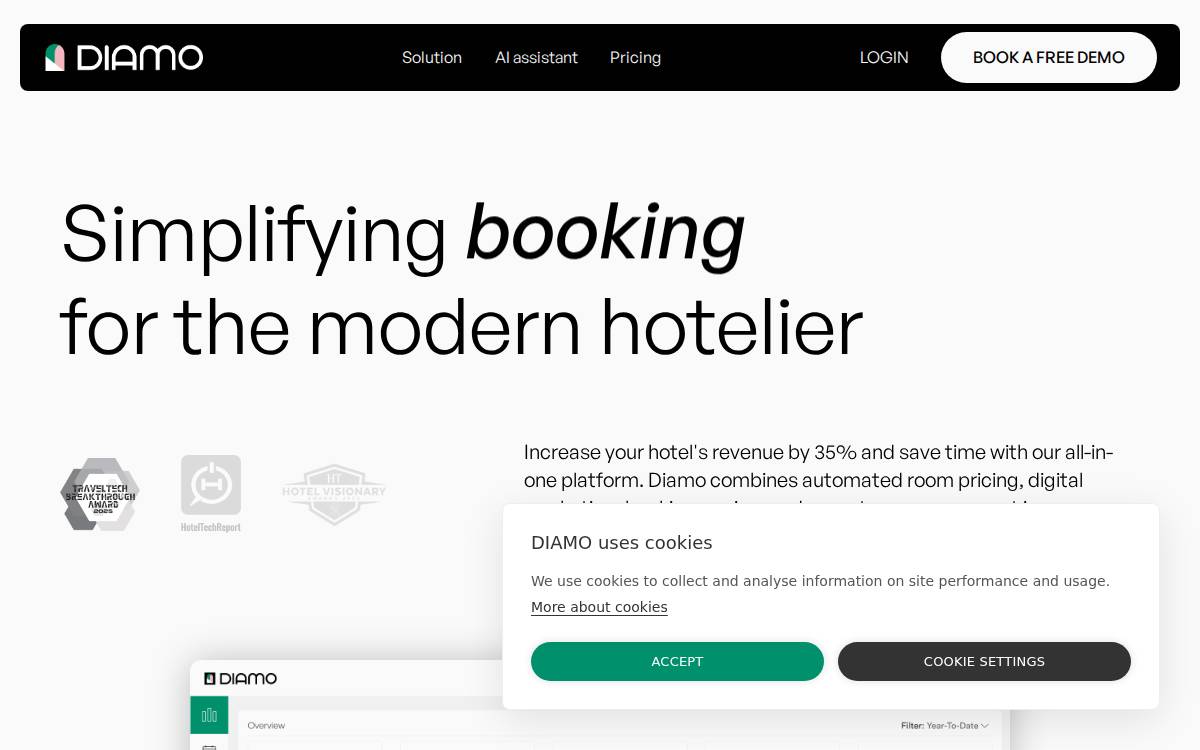 DIAMO website preview