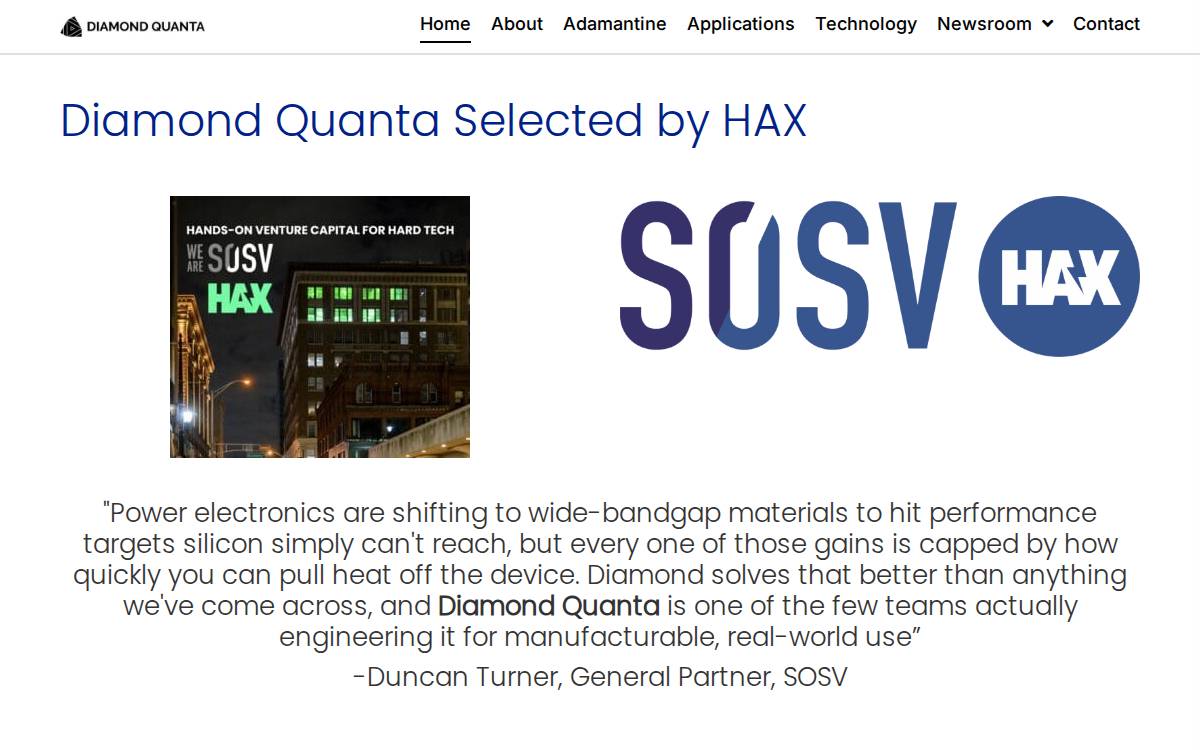 Diamondquanta website preview