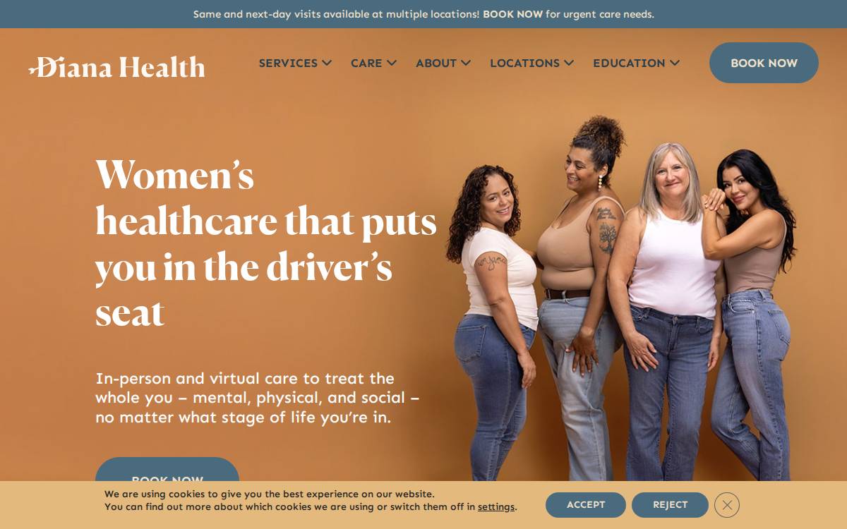 Diana Health website preview