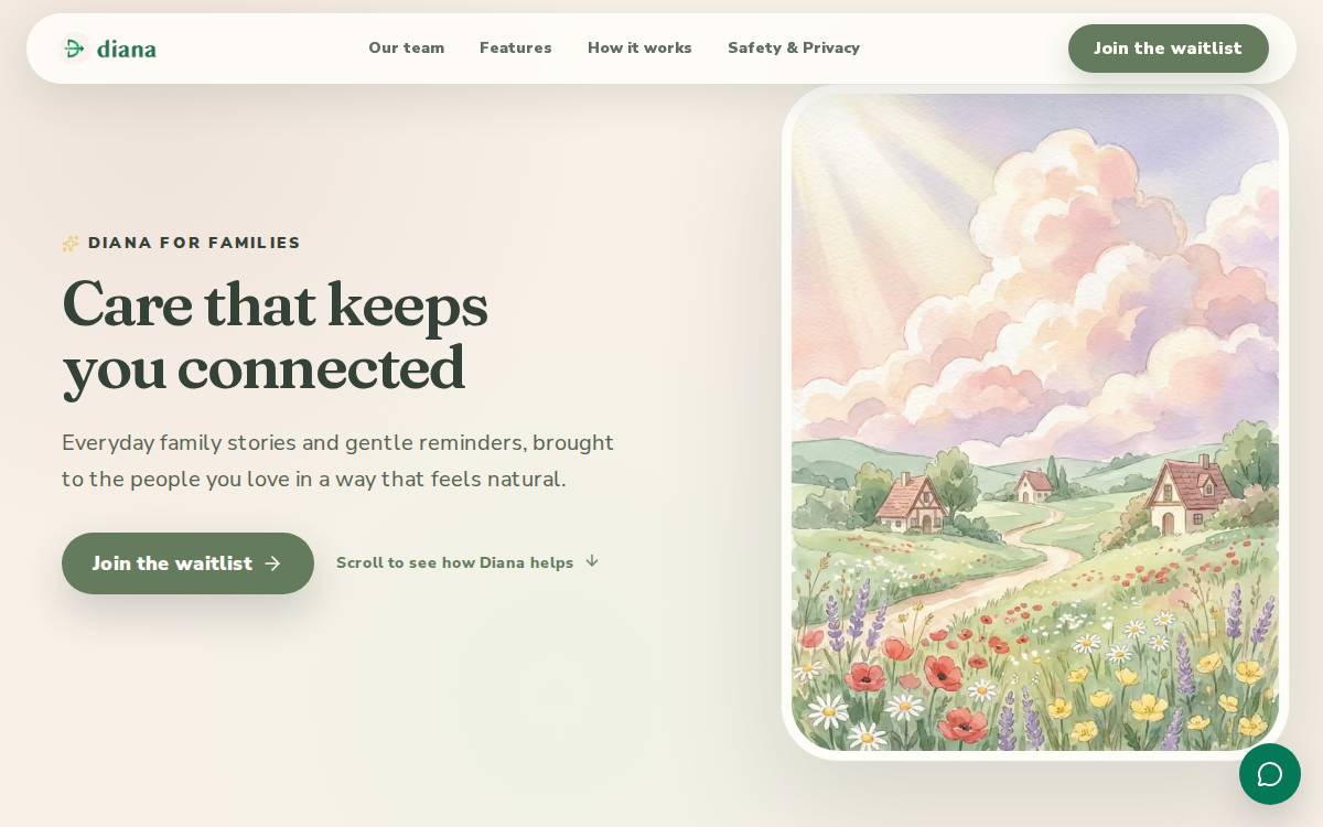 Diana website preview