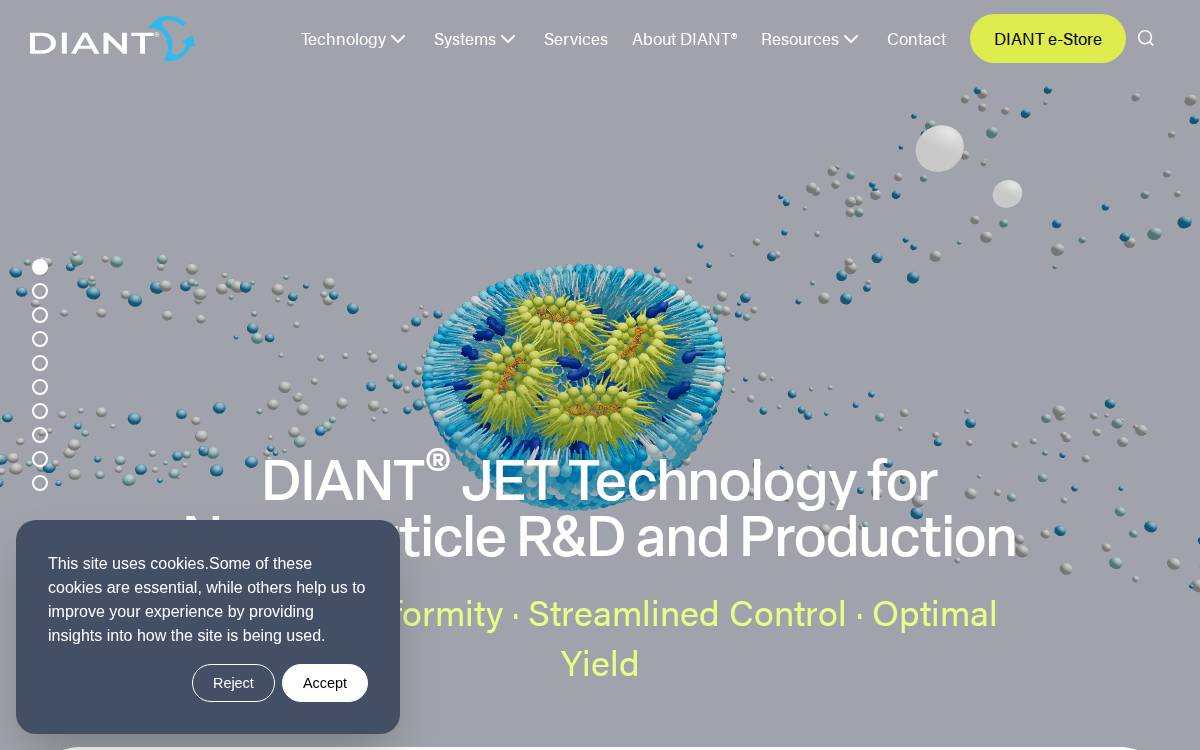 Diantpharma website preview