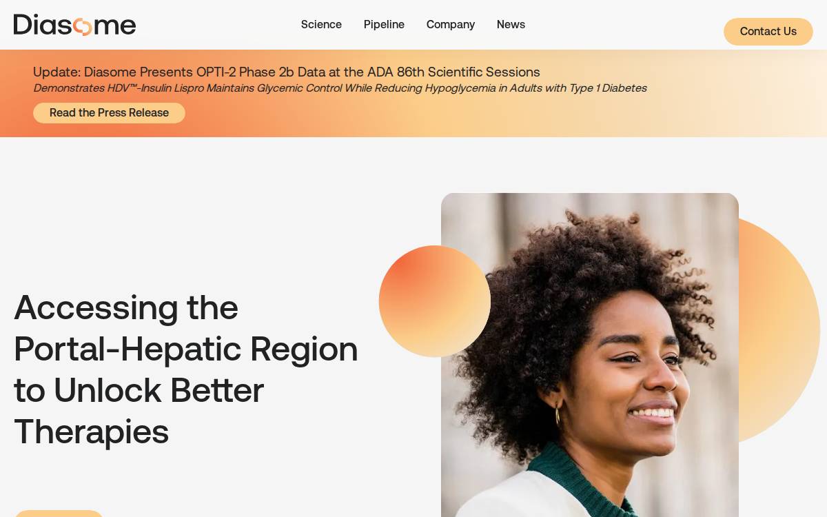 Diasome website preview