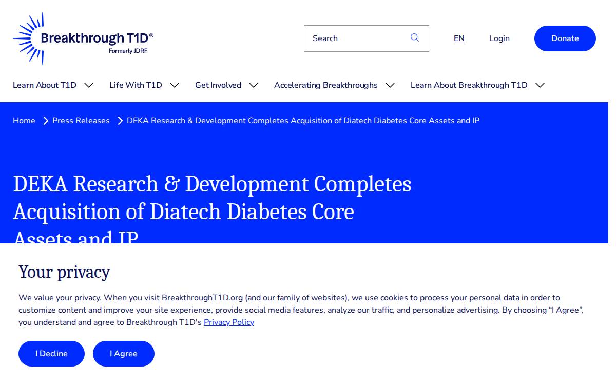 Diatech website preview