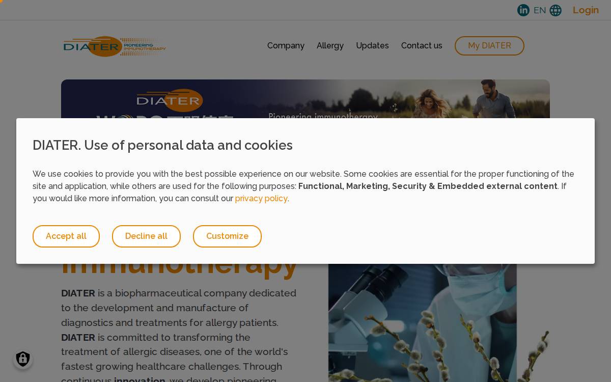 Diater website preview