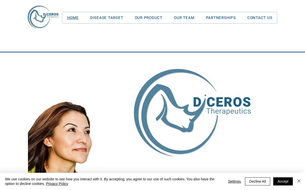 Diceros Therapeutics website preview