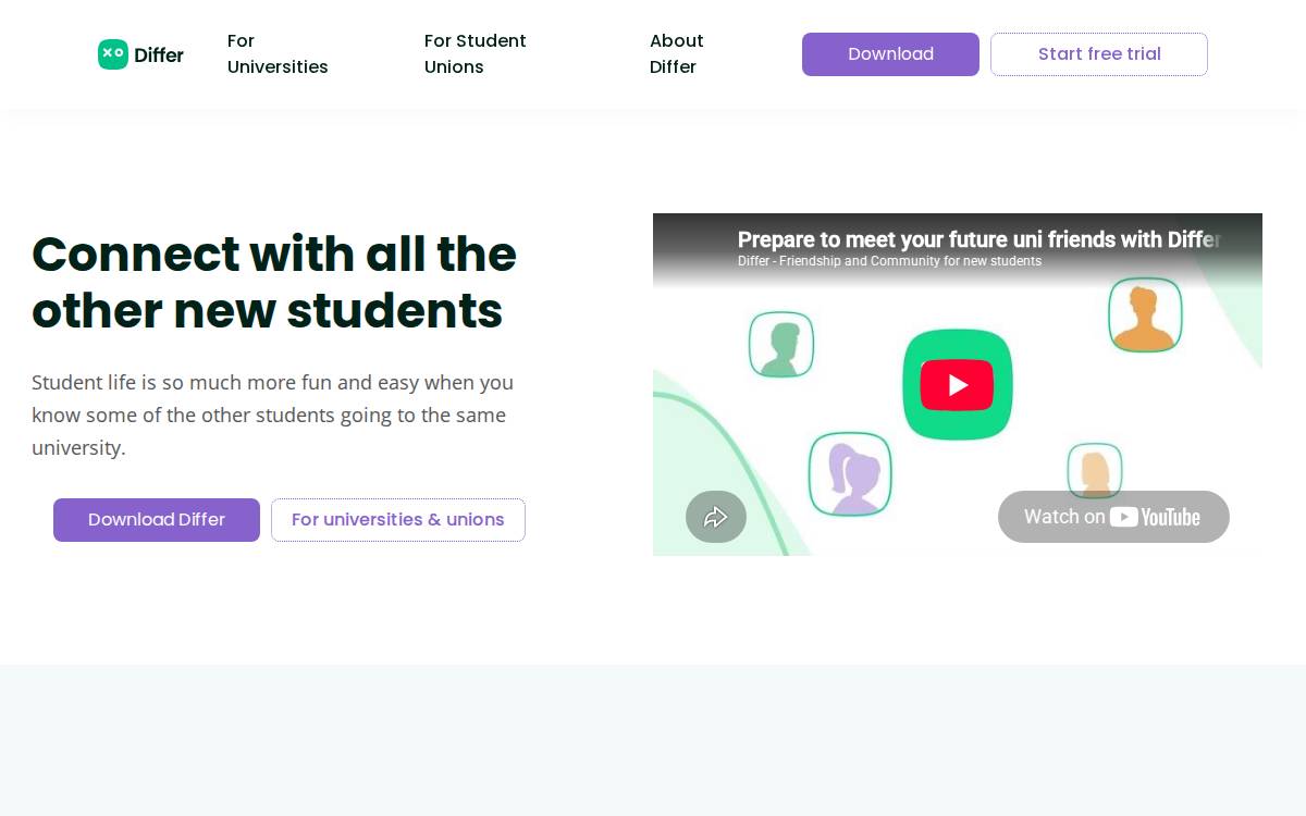 Differ website preview