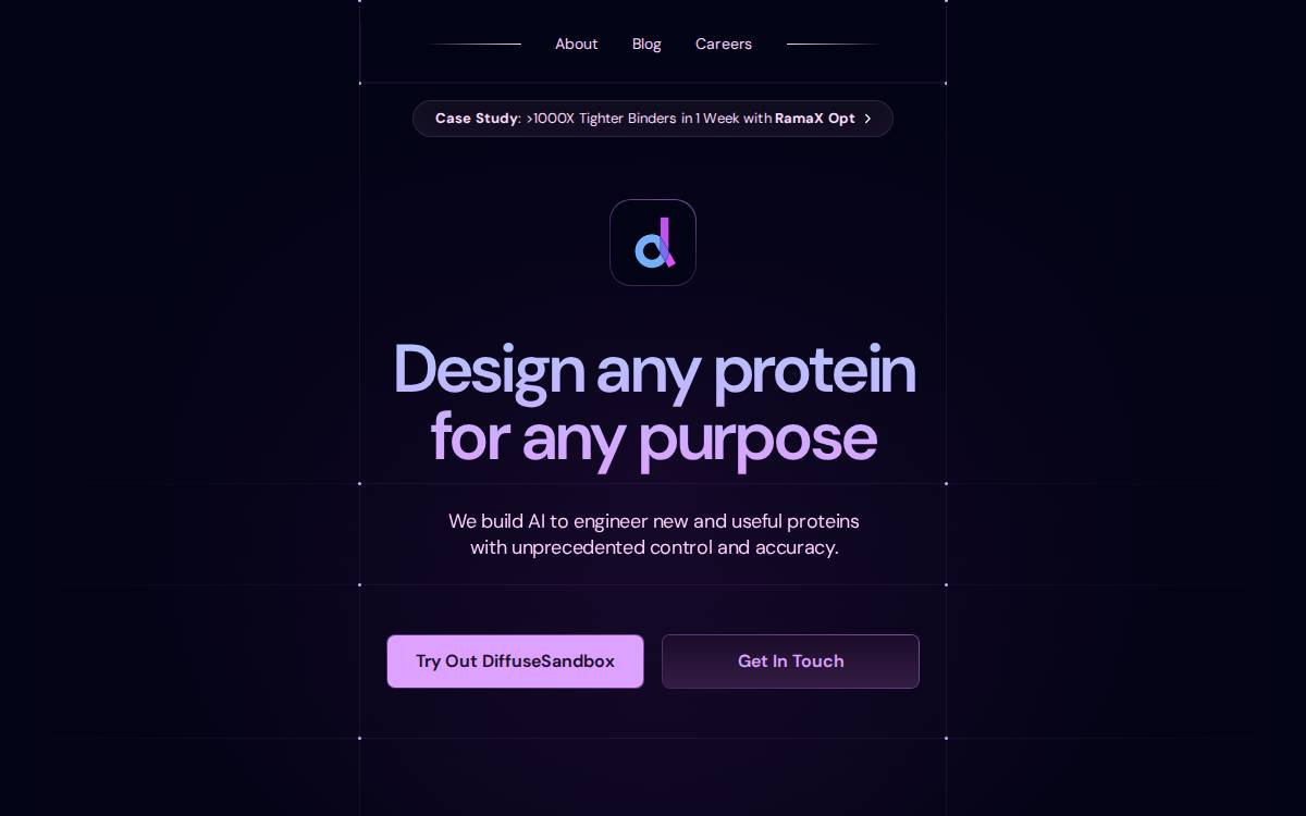 Diffuse Bio website preview