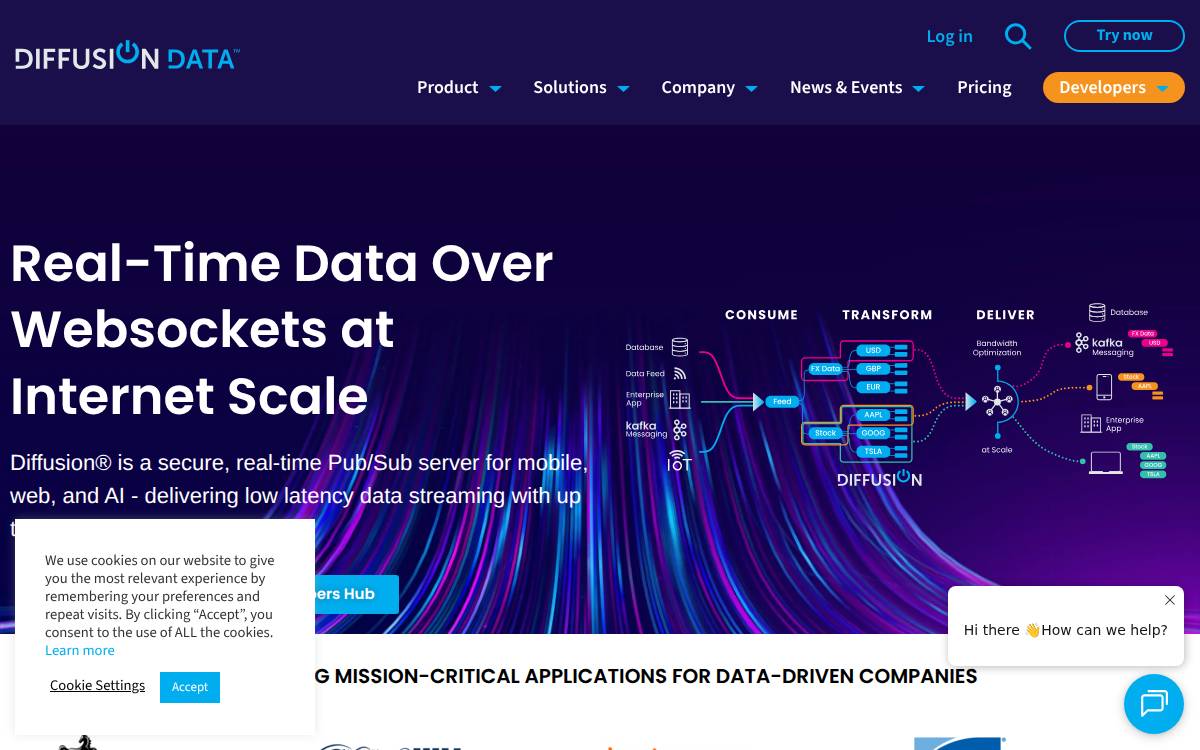 Diffusiondata website preview