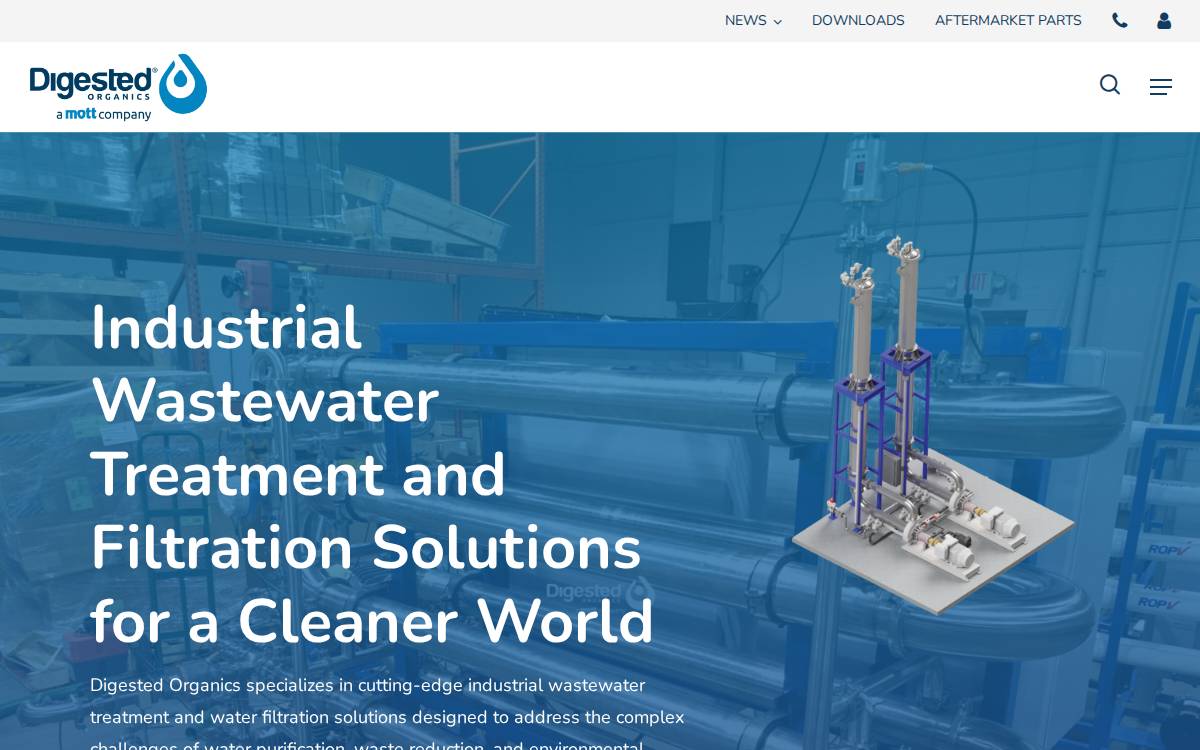 Digested Organics website preview