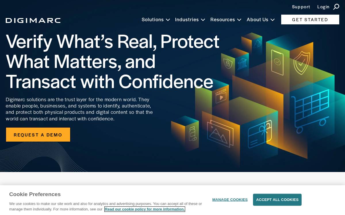 Digimarc website preview