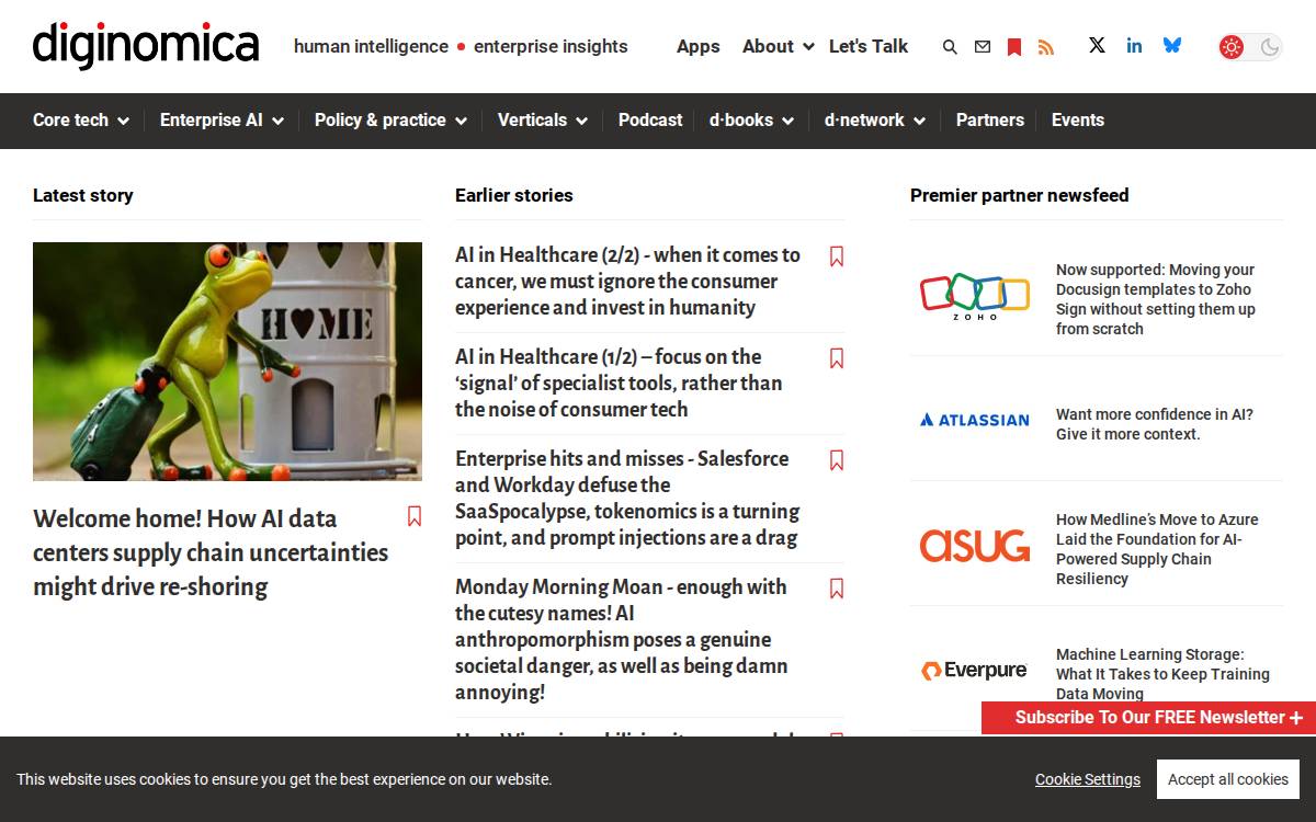 Diginomica, website preview