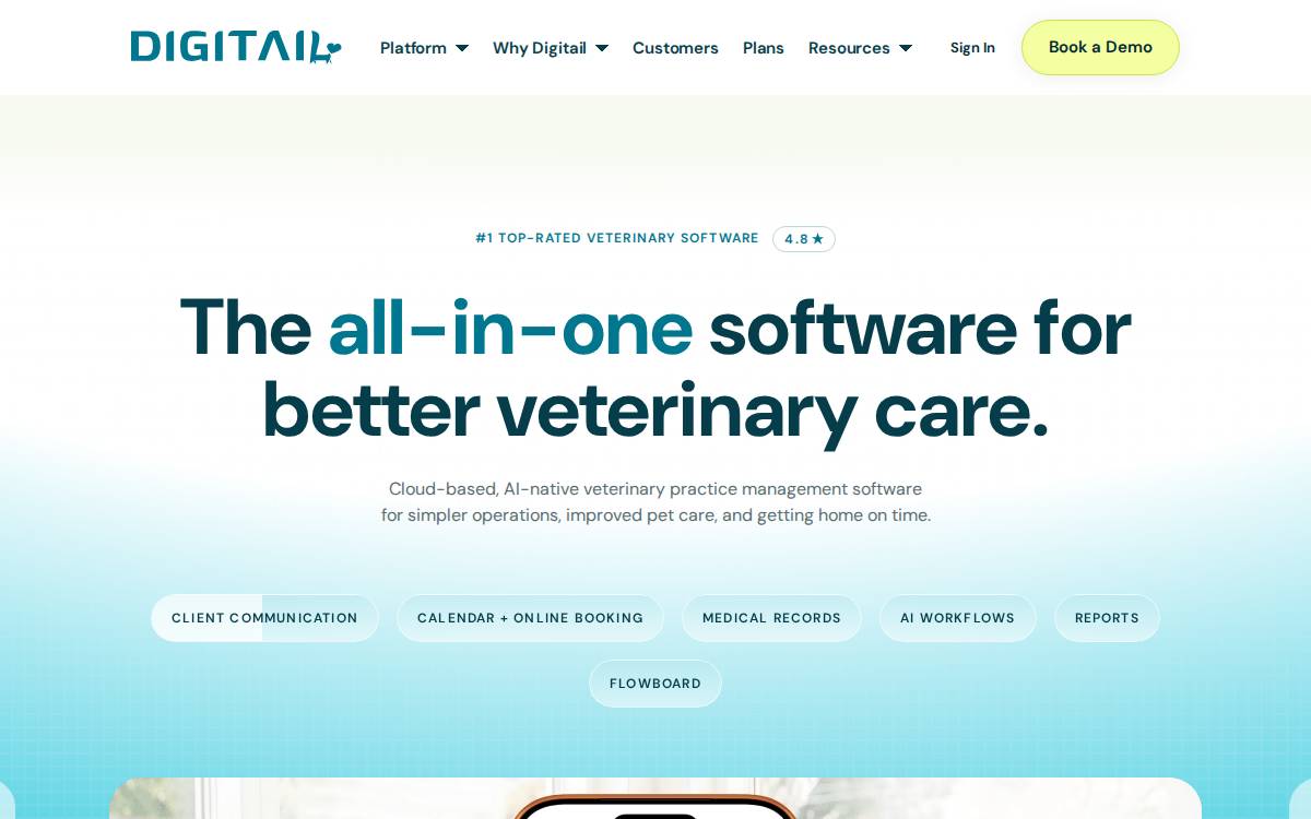 Digitail website preview