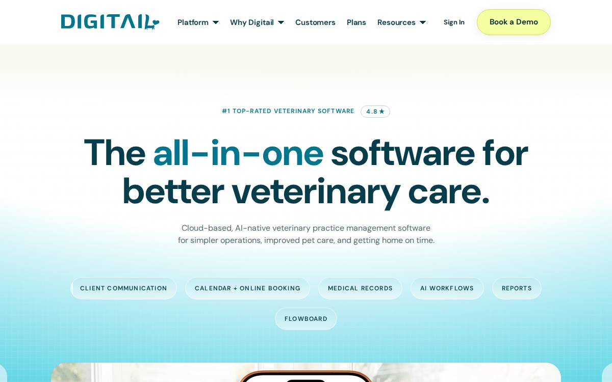 Digitail website preview