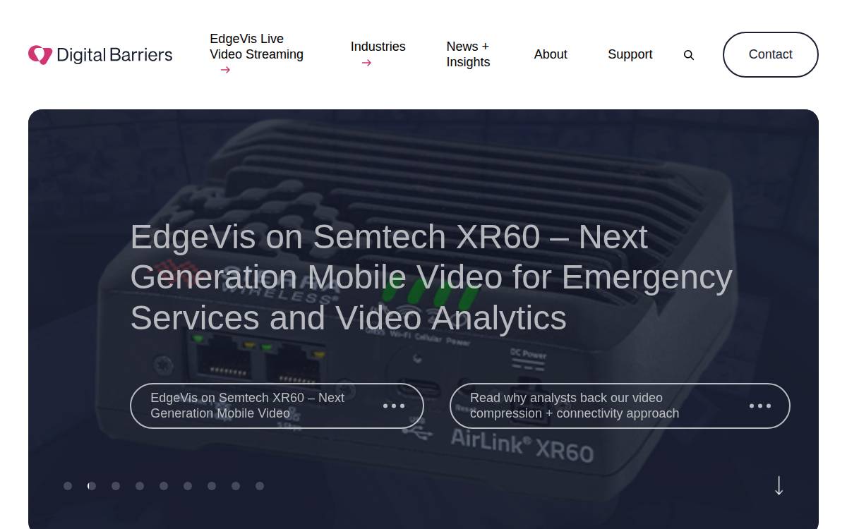 Digital Barriers website preview