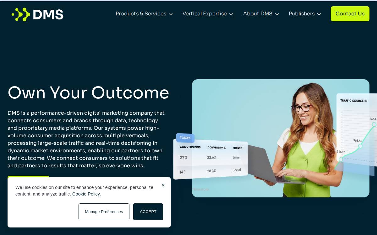Digital Media Solutions website preview