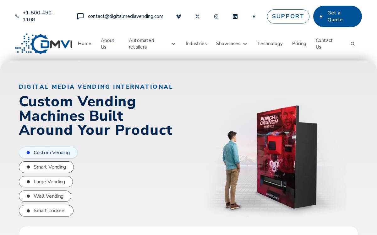 Digital Media Vending International LLC ACTIVE website preview