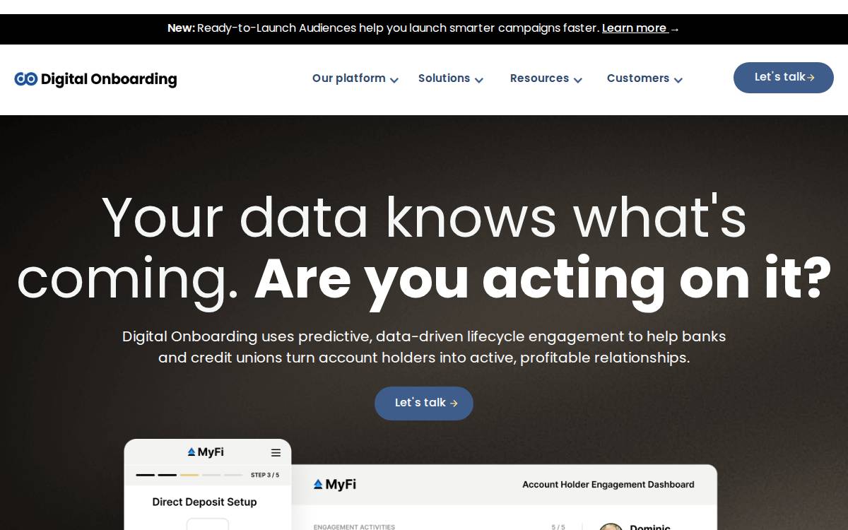 Digital Onboarding website preview