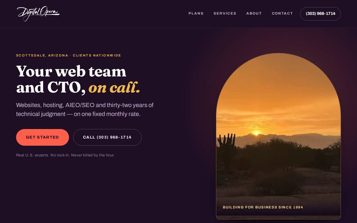 Digital Opera website preview
