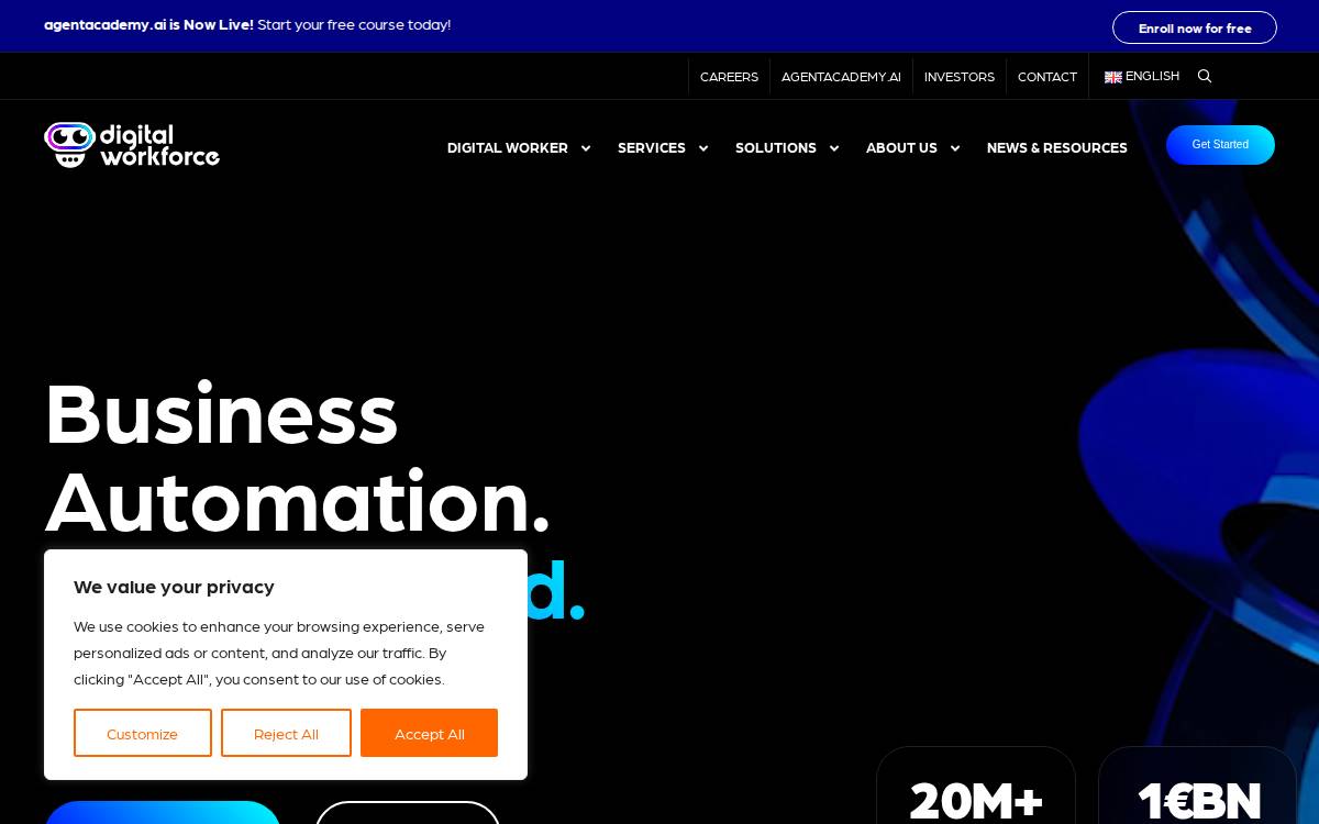 Digital Workforce website preview