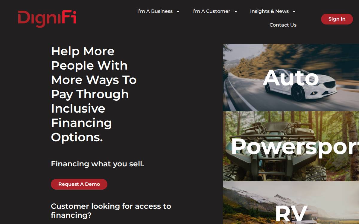 DigniFi website preview