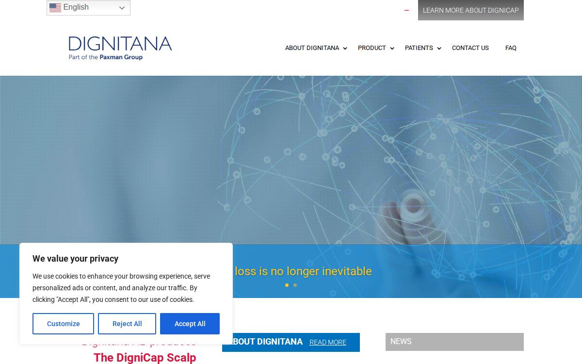 Dignitana website preview