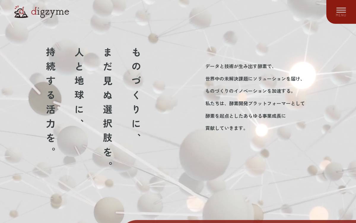 株式会社digzyme website preview