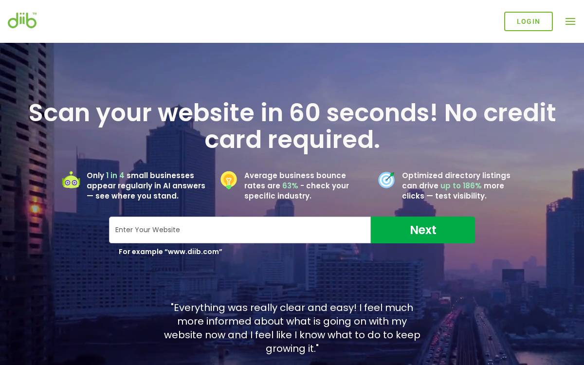 Diib website preview