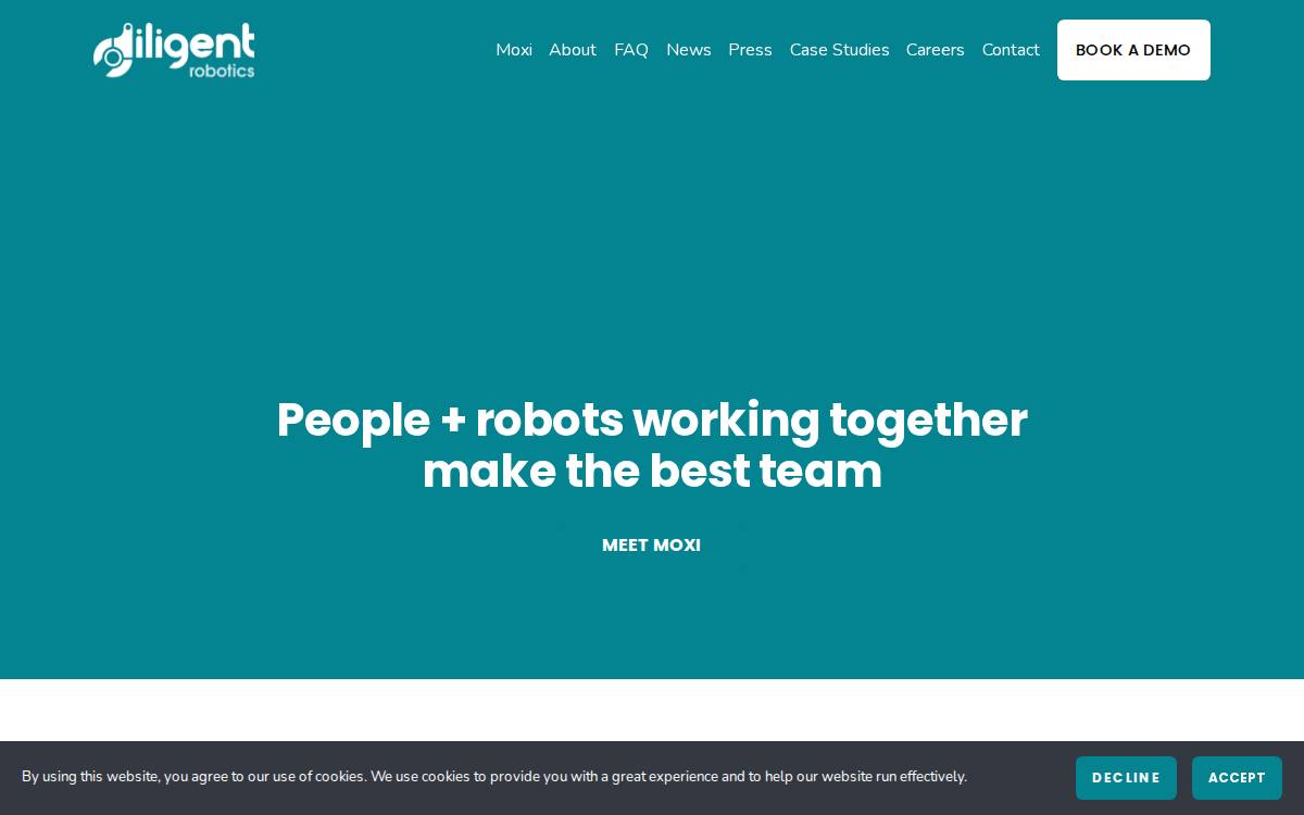 Diligent Robotics website preview