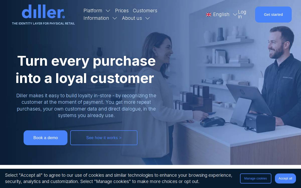 Diller website preview