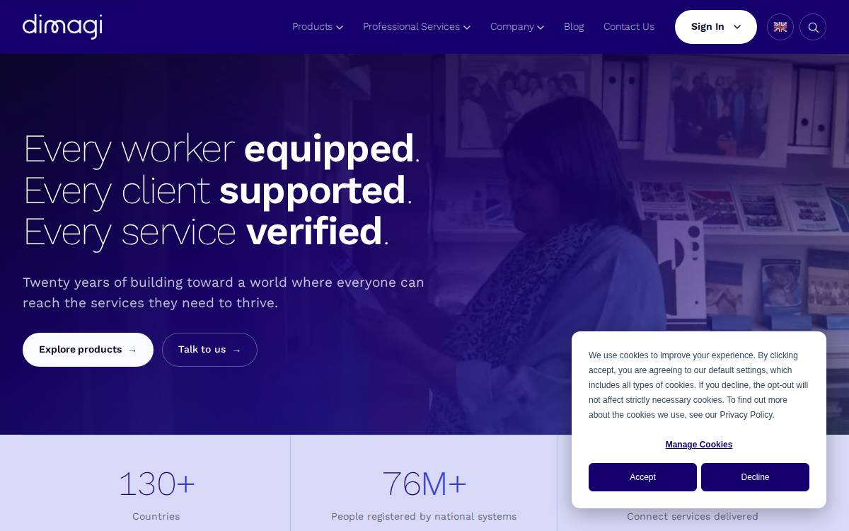 Dimagi website preview