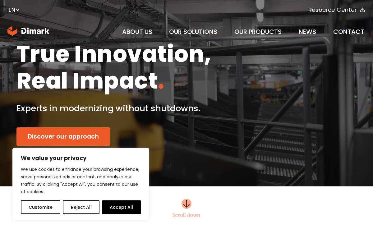 Dimark website preview