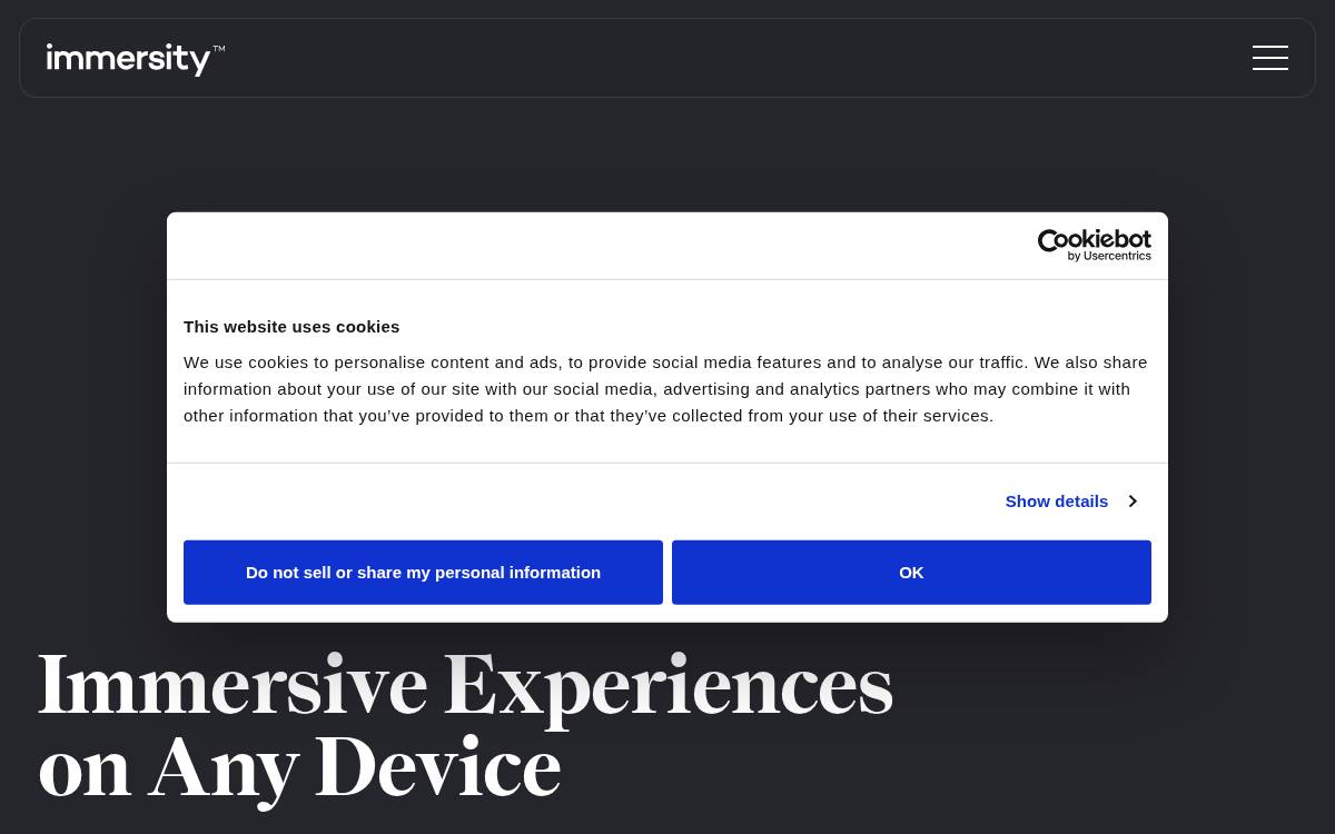Dimenco website preview
