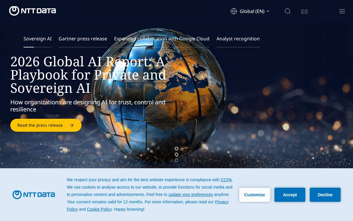 Dimension Data website preview
