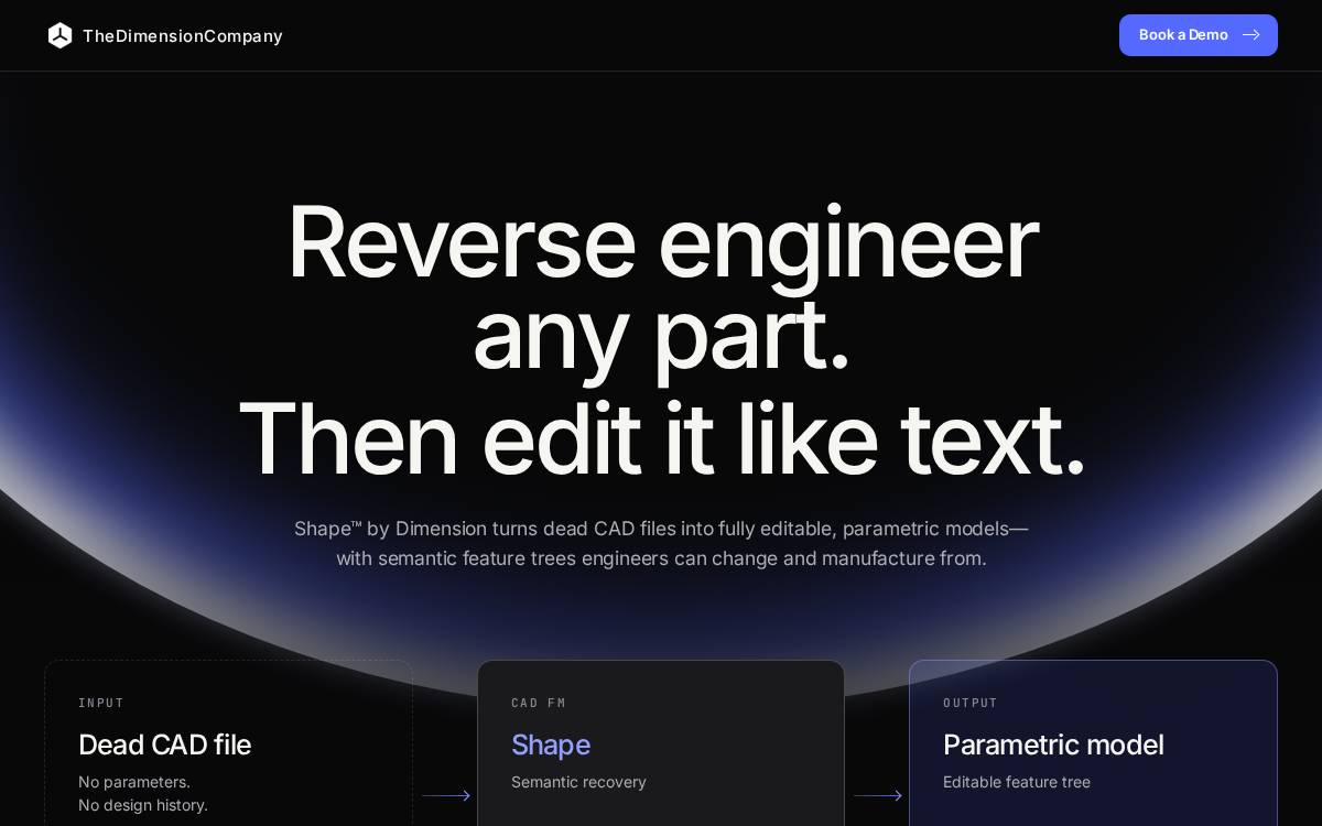 Dimension website preview